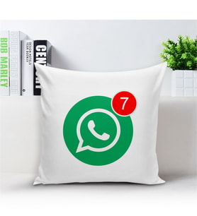 BK Gift Kişiye Özel Whatsapp Beyaz Yastık