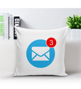 BK Gift Kişiye Özel Mesaj Beyaz Yastık