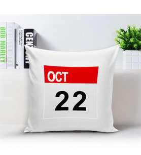 BK Gift Kişiye Özel Takvim Beyaz Yastık