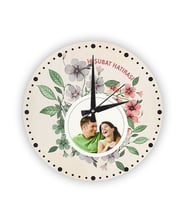 BK Gift Kişiye Özel Cam Duvar Saati (27 Cm.) - 008