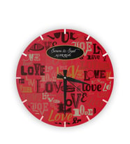 BK Gift Kişiye Özel Cam Duvar Saati (27 Cm.) - 004
