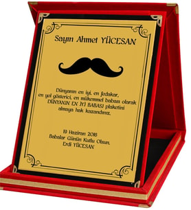 Kişiye Özel Kırmızı Plaket Kutusu