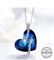 Monemel Swarovski Taşlı Kalp Kolye (Altın Kaplama) (STD)