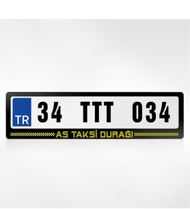 BK Gift Kişiye Özel Taksi Durağı Plakalık - 2