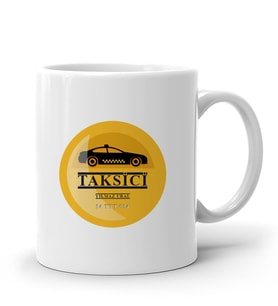 BK Gift Kişiye Özel Mesleki Taksici Tasarımlı Beyaz Kupa Bardak - 4