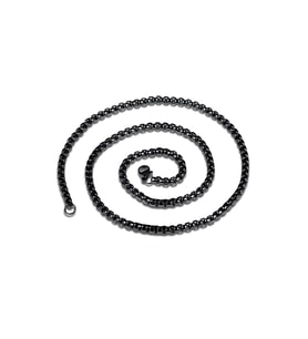 Chavin 60 cm. Uzun Siyah 3 mm. Erkek Çelik Zincir dt37