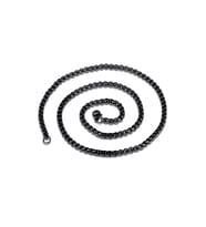 Chavin 60 cm. Uzun Siyah 3 mm. Erkek Çelik Zincir dt37