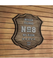 BK Gift Kişiye Özel İsimli My Room Tasarımlı Ahşap Kapı & Duvar Objesi - 2