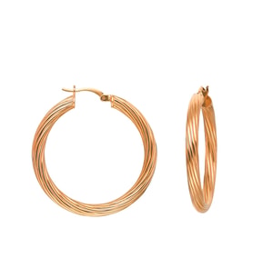 Gümüş 3 Cm Burgu Halka Küpe ES0153