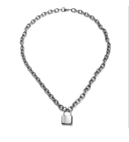 Chavin 50 cm. Aşkın Kilidi Çelik Bayan Zincir Kolye ec81by