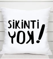 Sikinti Yok Saten Kare Yastık