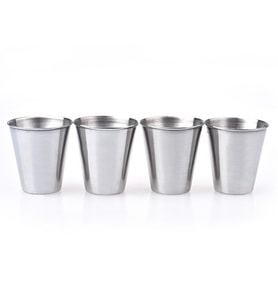 4 adet 70 ml. Çelik Shot Kahve Kamp Bardağı df37x