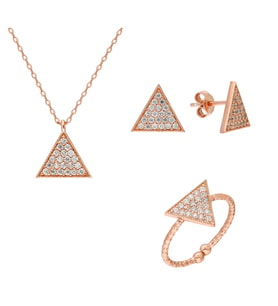 Gümüş Üçgen Set EG0433S