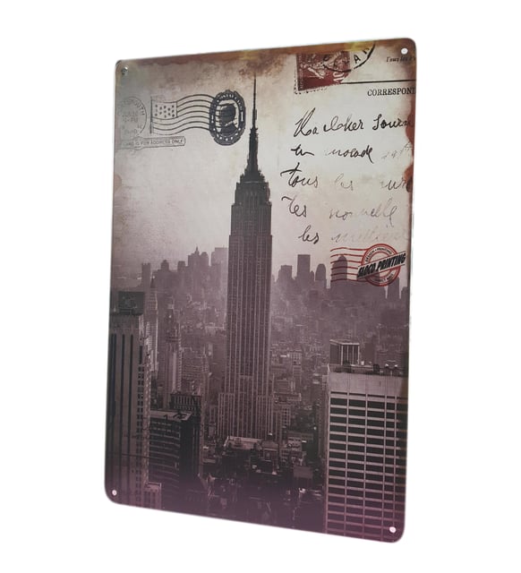 Dekor Plaka Metal Empire State 30X20cm- Çiçeksepeti