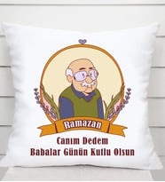 Dedeye Özel İsimli Kare Yastık