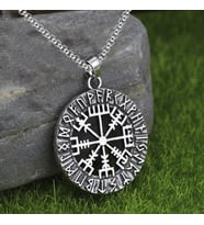 Chavin Viking Rune Viking Odin Sembol Çelik Kolye ds70