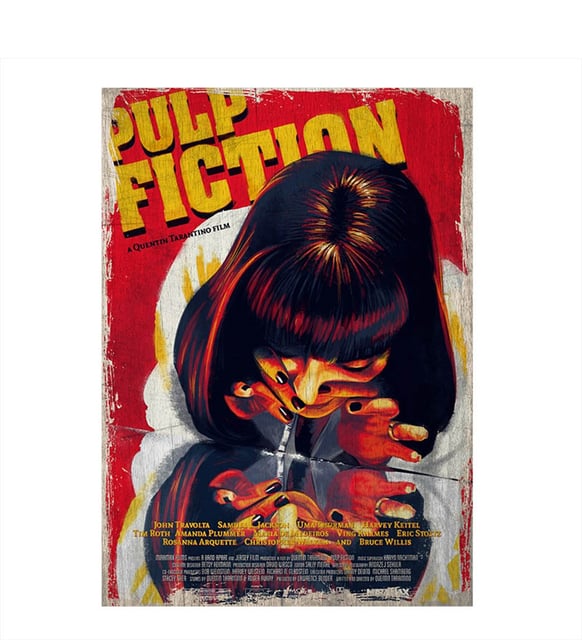 Ahşap Tablo Pulp Fiction Poster- Çiçeksepeti