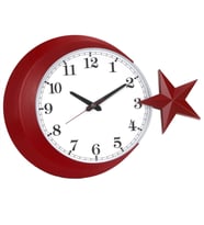 Time Gold Ay Yıldızlı Duvar Saati
