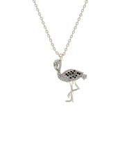Gümüş Kaplama Bayan Flamingo Kolyesi Ps0556