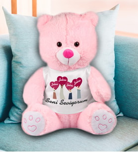 Kişiye Özel Seni Seviyorum Temalı Peluş Ayıcık 50 Cm 81945 81945