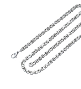 Chavin 4 mm. 60 cm. Kral Çelik Erkek Zincir Gri Renk as62-4