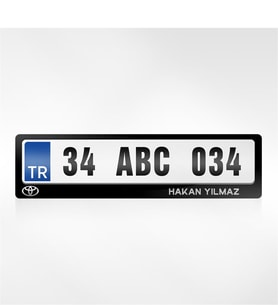 BK Gift Kişiye Özel İsimli Toyota Logolu Plakalık
