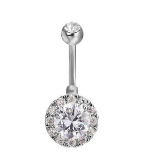 Chavin Yuvarlak Komple Taşlı Göbek Piercing dt80by