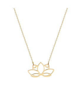 Altın Lotus Çiçeği Kolye SV0076
