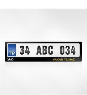 BK Gift Kişiye Özel İsimli Hyundai Logolu Plakalık