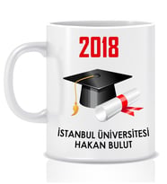 Arkadaşa İsimli Mezuniyet Hediyesi Kupa Bardak