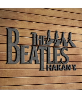 BK Gift Kişiye Özel The Beatles Ahşap Kapı & Duvar Objesi - 1