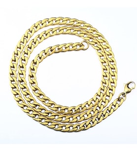 Chavin Figaro Yassı 60 cm. 7mm. Çelik Erkek Zincir du15-7