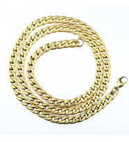 Chavin Figaro Yassı 60 cm. 7mm. Çelik Erkek Zincir du15-7