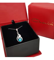 Chavin Topaz Melek Kanadı 0.015 Carat Pırlanta Gümüş Kolye cc84x
