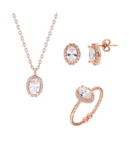 Gümüş Oval Anturaj Set EG0284S