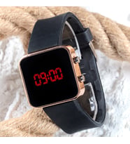 Dijital Bakır Mini Kasa Trend Seri Led Kol Saati Silikon Bileklik Saat ST-303507
