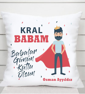 Kral Babam İsimli Kare Yastık