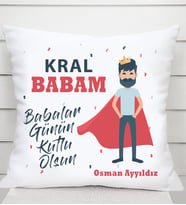 Kral Babam İsimli Kare Yastık