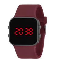 Spectrumwatch Smooth & Bordeaux Led Dijital Kol Saat Bileklik Saat ST-303058