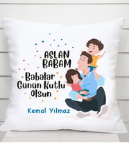 Aslan Babamız İsimli Kare Yastık