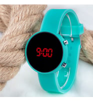 Led Watch Saat Su Yeşili Silikon Kordon Unisex Kol Saati ST-303482