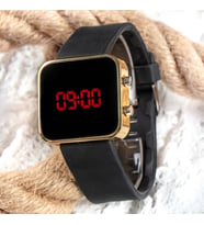 SPECTRUMWATCH LED Mini GOLD BLACK Kadın Genç Kız Unisex KOL SAATİ ST-303504