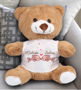 Sevgililere Özel Uğurlu Kalpli Peluş Ayıcık 23Cm 81884 81884