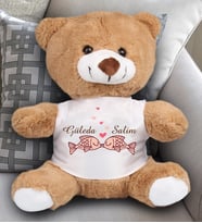 Sevgililere Özel Uğurlu Kalpli Peluş Ayıcık 23Cm 81884 81884