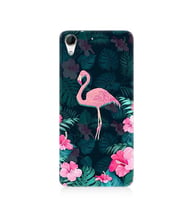 Htc Desire 728 Silikon Kılıf Pembe Flamingo Baskı