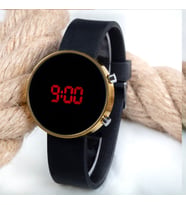 Dijital Led Watch Siyah Silikon Kordon Unisex Kol Saat ST-303484