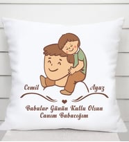 Baba-Oğul İsimli Kare Yastık