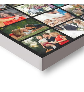 15 Fotoğraflı İsimli Tarihli Aile Kanvas Orta Boy (40x60)