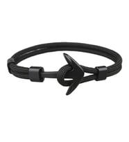 Chavin Siyah Paracord ip Çapa Erkek Çelik Bileklik dt36sy