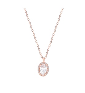 Gümüş Oval Anturaj Kolye EG0361